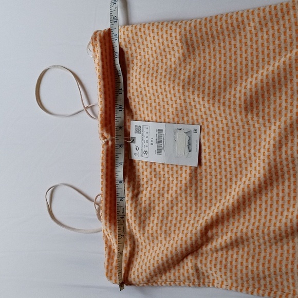 Zara NWT strappy dress orange and cream - Picture 6 of 10